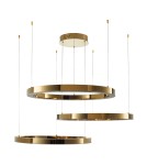 Pendant lamps circles -  Step Into Design CIRCLE 60+80+100 LED pendant lamp gloss gold on 1 soffit DN924-60+80+100 gold - product 4