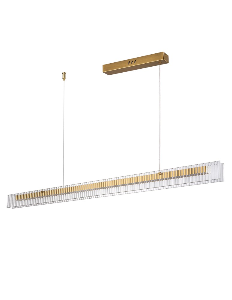 Pendant lamps over the island -  Step Into Design LONGIN-120 LED pendant lamp gold 120 cm ST-10538P-L120 - product kolory-swiatla.pl 3