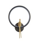 Designer wall lamps -  Step Into Design AMICI RING LED wall lamp black and gold 27 cm ST-B3607 black - product 1