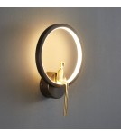 Designer wall lamps -  Step Into Design AMICI RING LED wall lamp black and gold 27 cm ST-B3607 black - product 2