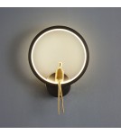 Designer wall lamps -  Step Into Design AMICI RING LED wall lamp black and gold 27 cm ST-B3607 black - product 3