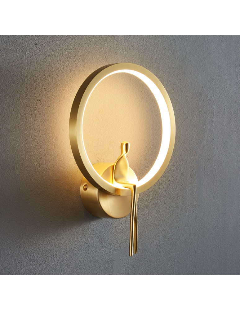 Designer wall lamps -  Step Into Design AMICI RING LED wall lamp gold 27 cm ST-B3607 gold - product kolory-swiatla.pl 2