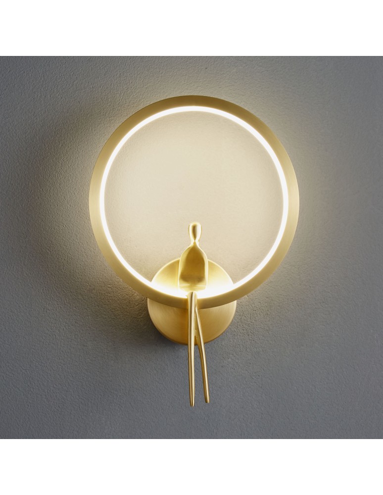 Designer wall lamps -  Step Into Design AMICI RING LED wall lamp gold 27 cm ST-B3607 gold - product kolory-swiatla.pl 3