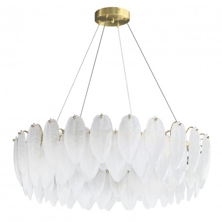  Step Into Design Lampa wisząca PIUMA mosiądz biała 80 cm ST-6289-8