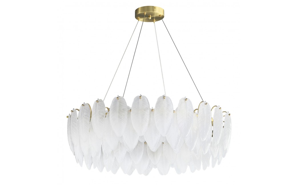  Step Into Design Lampa wisząca PIUMA mosiądz biała 80 cm ST-6289-8