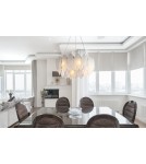 Glamour pendant lamps -  Step Into Design PIUMA pendant lamp brass white 80 cm ST-6289-8 - product 3