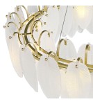 Glamour pendant lamps -  Step Into Design PIUMA pendant lamp brass white 80 cm ST-6289-8 - product 6
