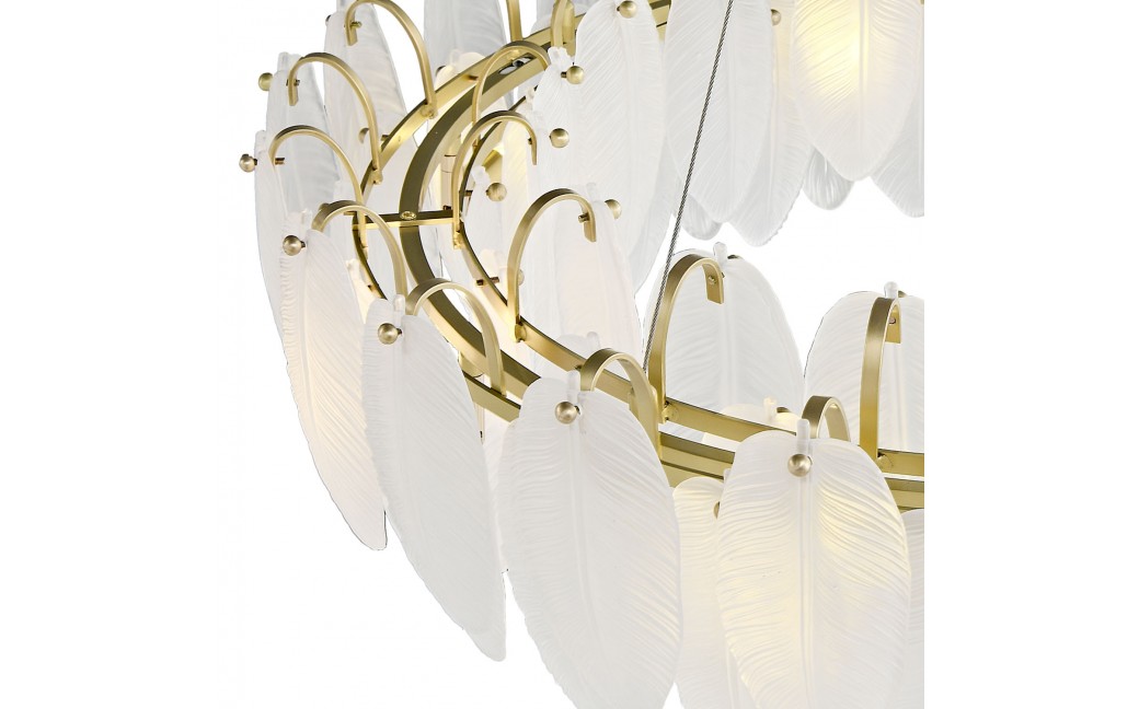  Step Into Design Lampa wisząca PIUMA mosiądz biała 80 cm ST-6289-8