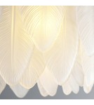 Glamour pendant lamps -  Step Into Design PIUMA pendant lamp brass white 80 cm ST-6289-8 - product 7