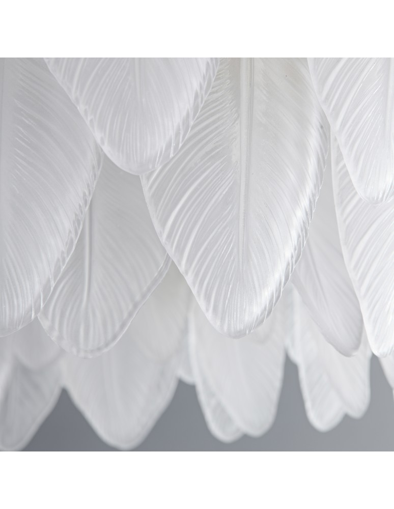Glamour pendant lamps -  Step Into Design PIUMA pendant lamp brass white 80 cm ST-6289-8 - product kolory-swiatla.pl 8