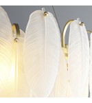 Glamour pendant lamps -  Step Into Design PIUMA pendant lamp brass white 80 cm ST-6289-8 - product 9