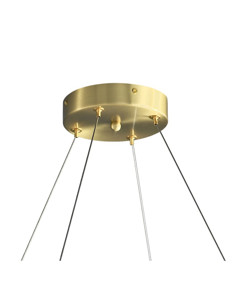 Glamour pendant lamps -  Step Into Design PIUMA pendant lamp brass white 80 cm ST-6289-8 - product kolory-swiatla.pl 11