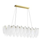 Glamour pendant lamps -  Step Into Design PIUMA LONG pendant lamp white 100 cm ST-6289-10C - product 1