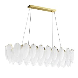 Step Into Design Lampa wisząca PIUMA LONG biała 100 cm ST-6289-10C