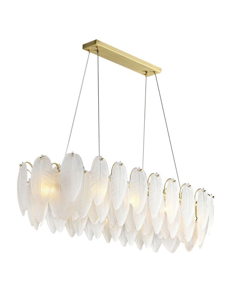 Glamour pendant lamps -  Step Into Design PIUMA LONG pendant lamp white 100 cm ST-6289-10C - product kolory-swiatla.pl 3