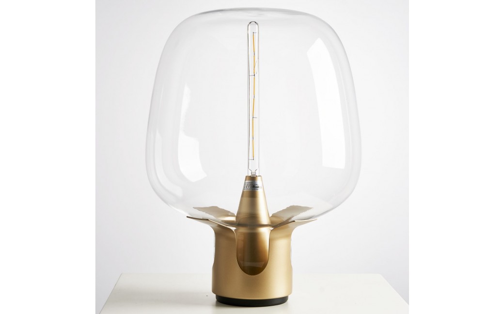  Step Into Design Lampa stołowa FATA transparentno złota 35 *46 cm ST-7278-S GOLD