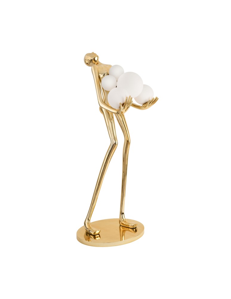 Designer floor lamps -  Step Into Design Floor lamp WOMAN GOLD gloss gold 180 cm F9312 gold - product kolory-swiatla.pl 1