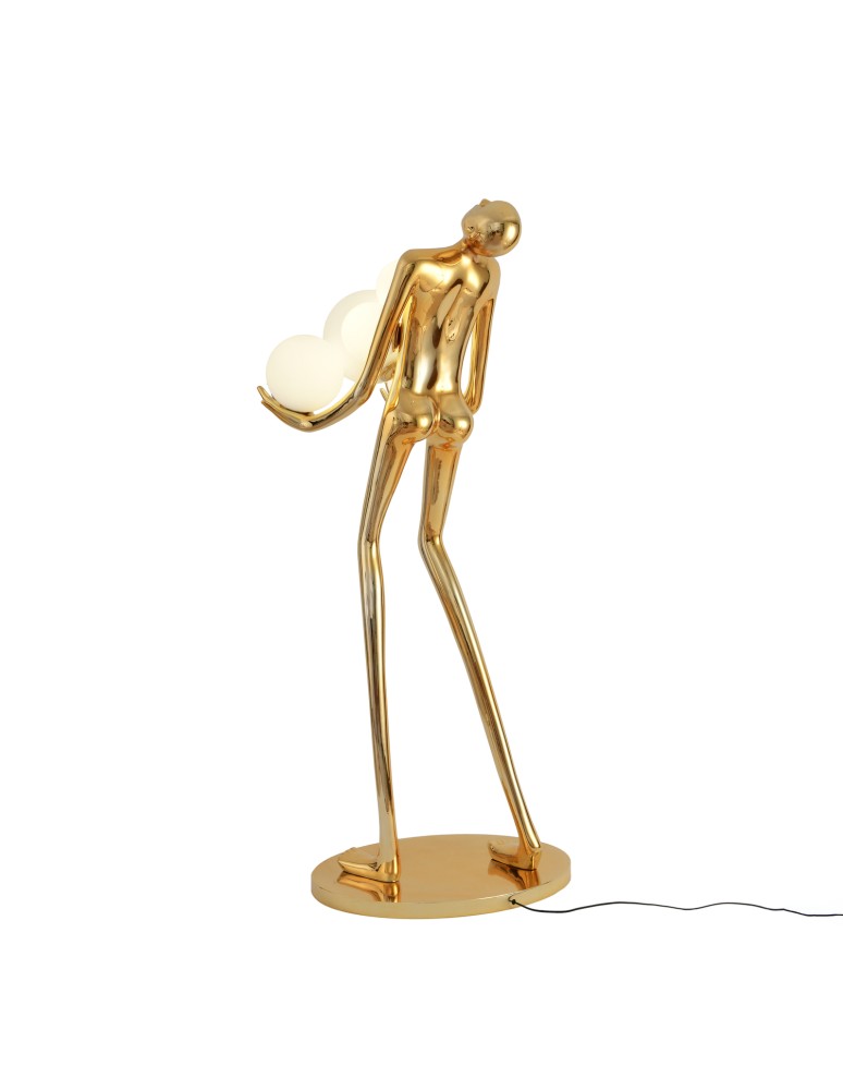 Designer floor lamps -  Step Into Design Floor lamp WOMAN GOLD gloss gold 180 cm F9312 gold - product kolory-swiatla.pl 2