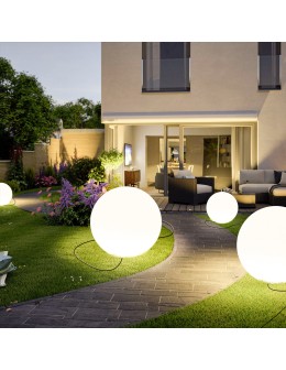  Step Into Design Lampa ogrodowa kula BALL 50 biała 50 cm ES-B050 - produkt 2