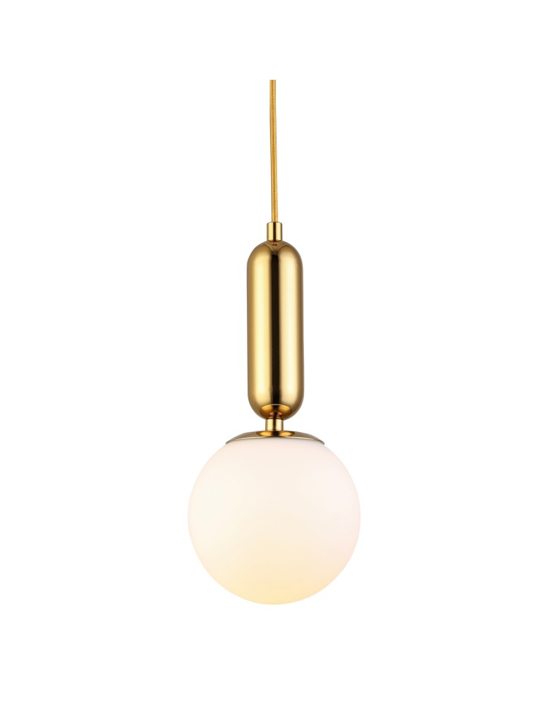 Pendant lamps spheres -  Step Into Design UNO gold gloss pendant lamp 20 cm DP0017-20 - product kolory-swiatla.pl 1