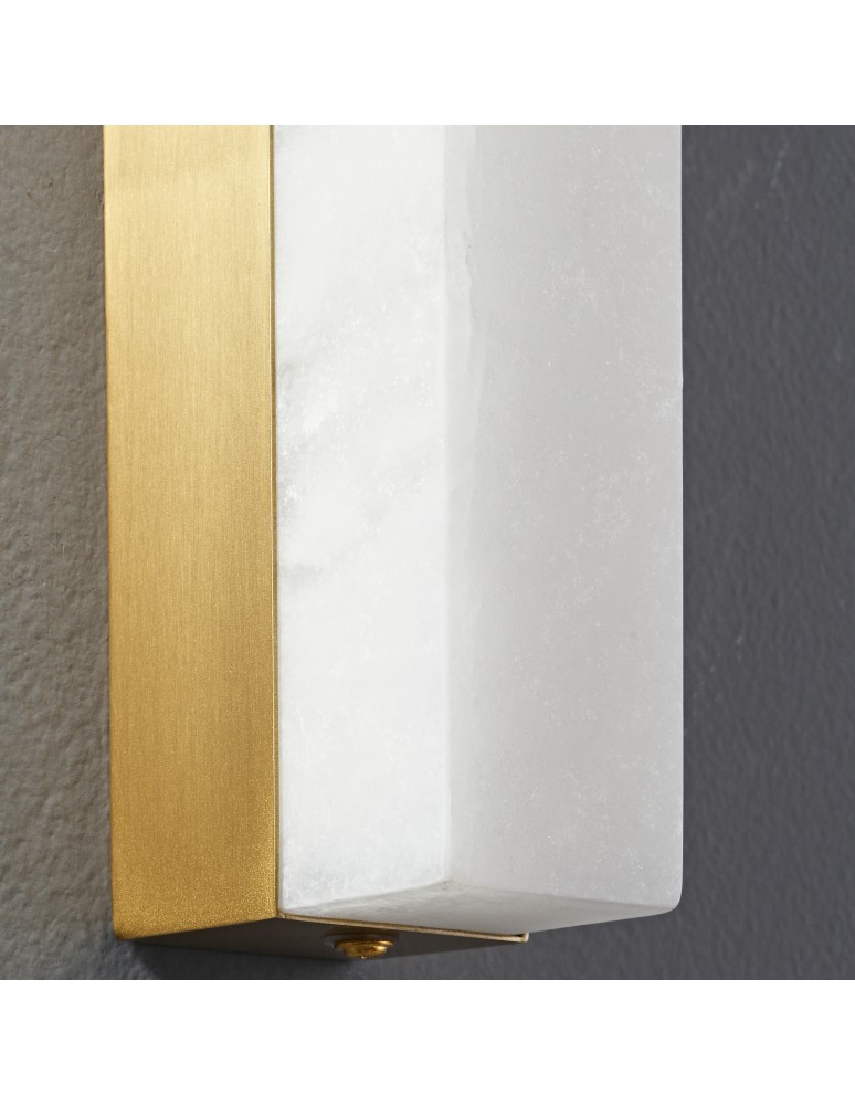 Classic wall lamps -  Step Into Design BLOCK wall lamp white marble and brass 40 cm ST-3390 - product kolory-swiatla.pl 5