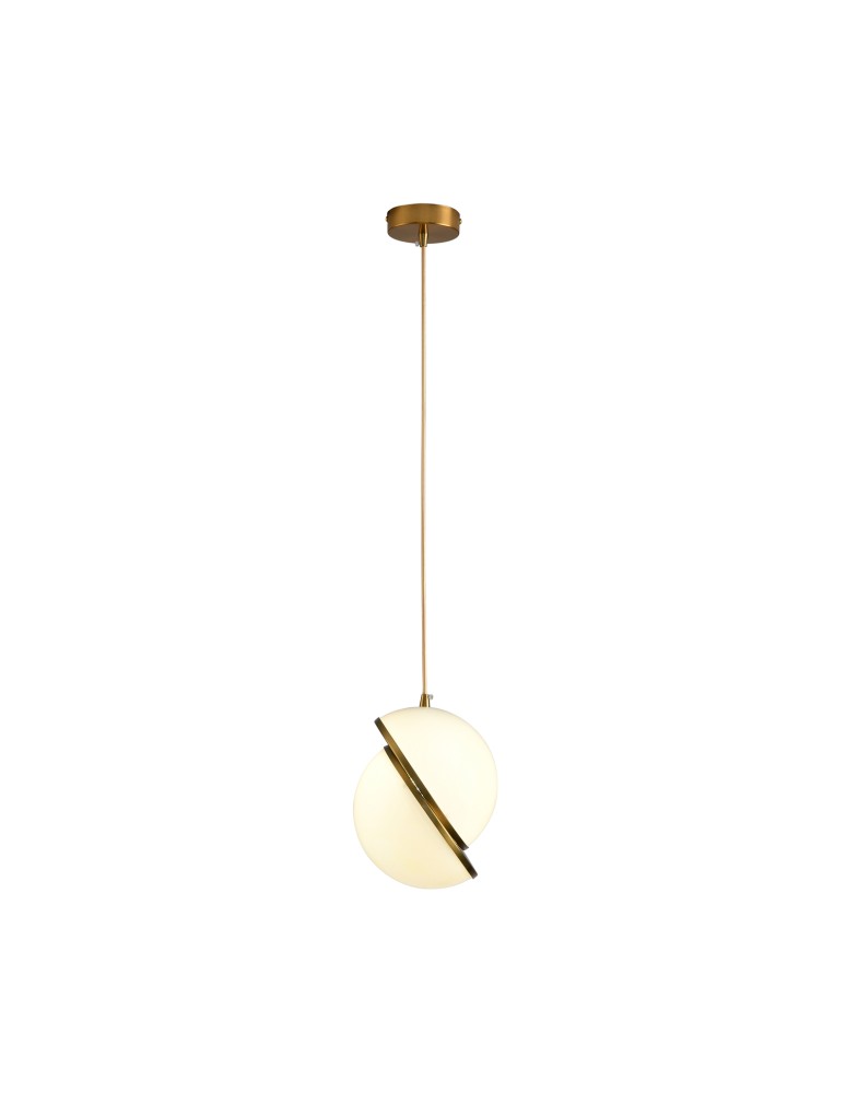 Single pendant lamps -  Step Into Design ORBITA pendant lamp white gold 25 cm DP0067-250 - product kolory-swiatla.pl 3