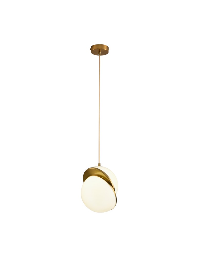 Single pendant lamps -  Step Into Design ORBITA pendant lamp white gold 25 cm DP0067-250 - product kolory-swiatla.pl 4
