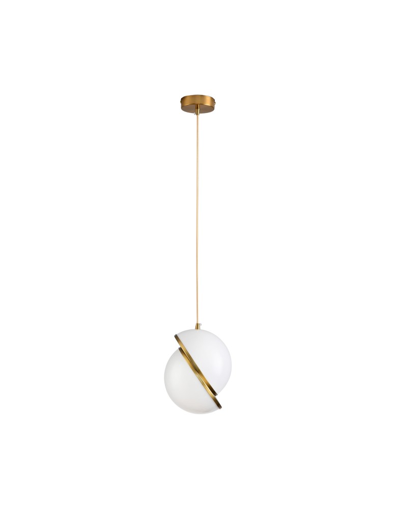 Single pendant lamps -  Step Into Design ORBITA pendant lamp white gold 25 cm DP0067-250 - product kolory-swiatla.pl 6