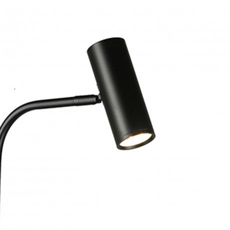  Step Into Design Lampa podłogowa ze stolikiem VINCENT czarna 146 cm ST-7027F black