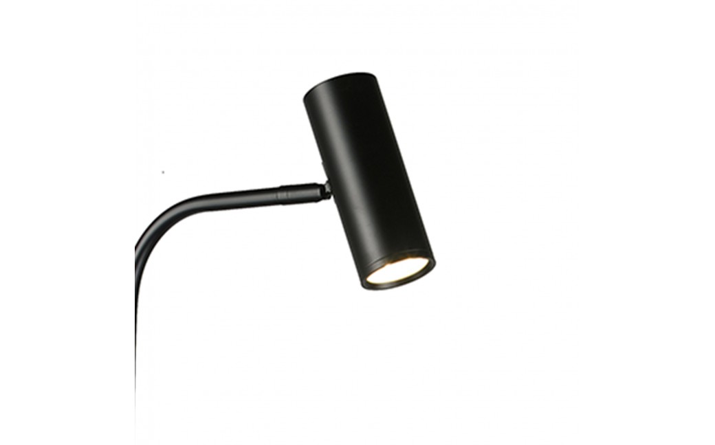  Step Into Design Lampa podłogowa ze stolikiem VINCENT czarna 146 cm ST-7027F black