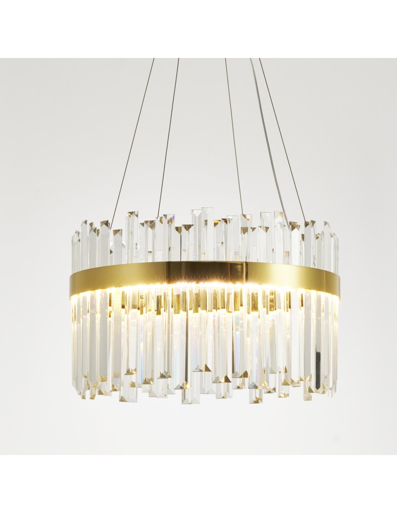 Glamour pendant lamps -  Step Into Design ROYAL LED crystal pendant lamp gold 50 cm ST-1088-50 - product kolory-swiatla.pl 1