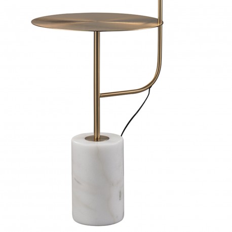 Step Into Design Lampa podłogowa ze stolikiem VINCENT złota 146 cm ST-7027F gold