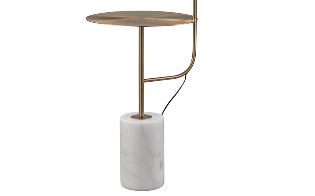 Step Into Design Lampa podłogowa ze stolikiem VINCENT złota 146 cm ST-7027F gold