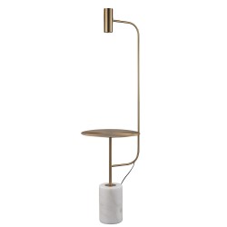 Step Into Design Lampa podłogowa ze stolikiem VINCENT złota 146 cm ST-7027F gold