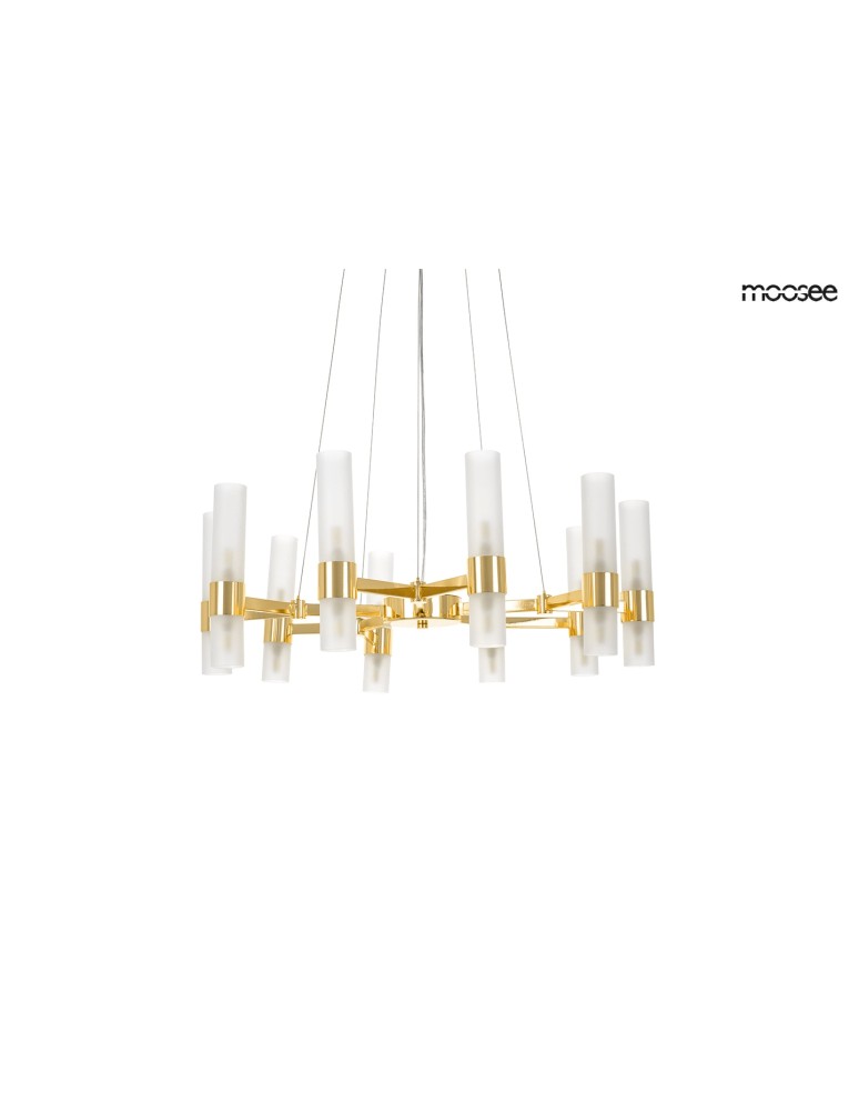Modern pendant lamps - MOOSEE TUBS 10 gold pendant lamp (MSE1501100456) - product kolory-swiatla.pl 1