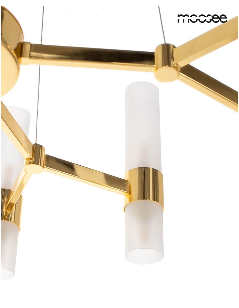 Modern pendant lamps - MOOSEE TUBS 10 gold pendant lamp (MSE1501100456) - product kolory-swiatla.pl 9