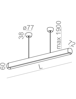 Aqform EQUILIBRA DIRECT LED Pendant 64cm 9W 570lm 50061 - product 2