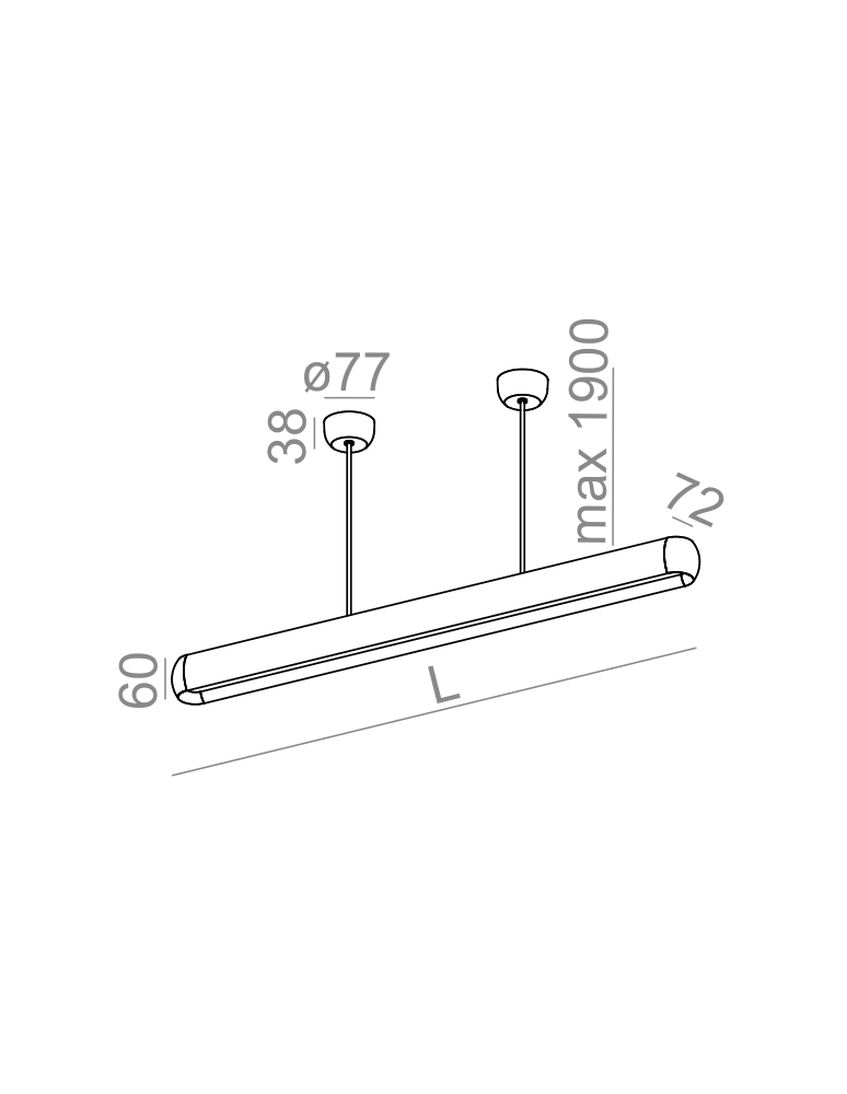LED pendant lamps - Aqform EQUILIBRA DIRECT LED Pendant 120cm 17.5W 1150lm 50063 - product kolory-swiatla.pl 2