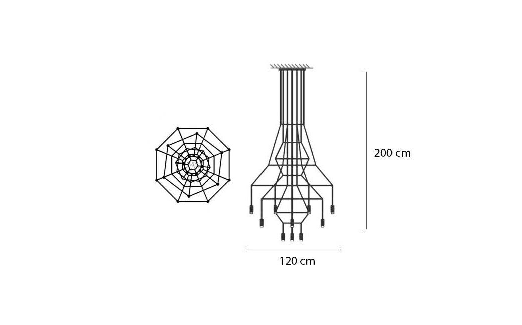 King Home Lampa wisząca FLUSSO 20 czarna (MSE1501100470)