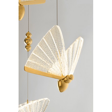 King Home Lampa wisząca BUTTERFLY DISC 5 złota (MSE1501100486)