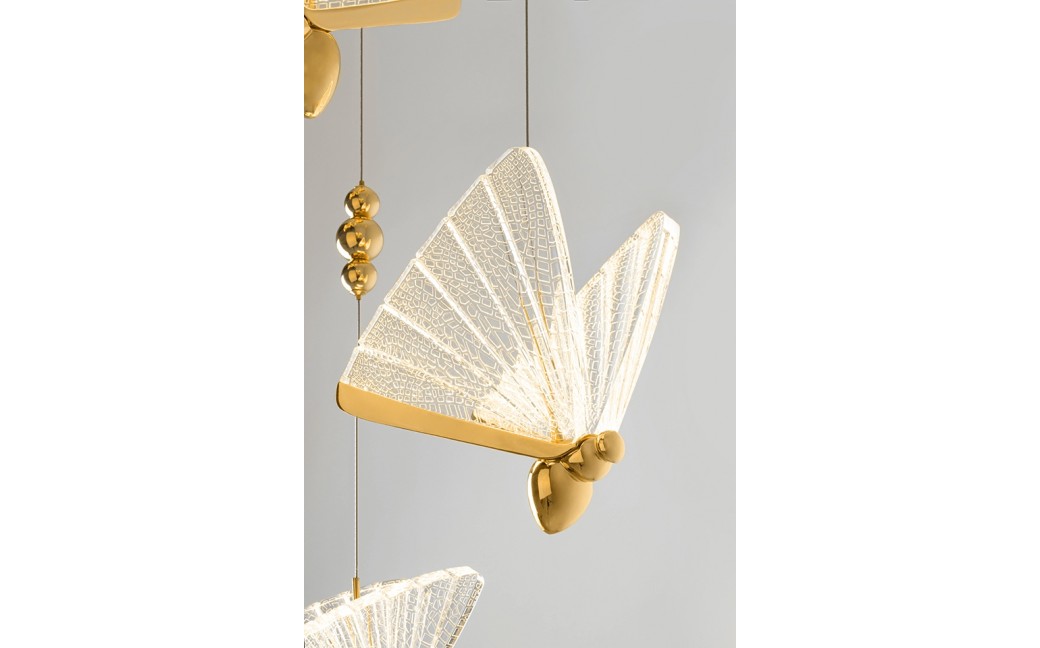 King Home Lampa wisząca BUTTERFLY DISC 5 złota (MSE1501100486)