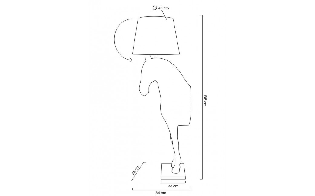 King Home Lampa podłogowa KOŃ HORSE STAND M biała - włókno szklane (MSE1501100431)