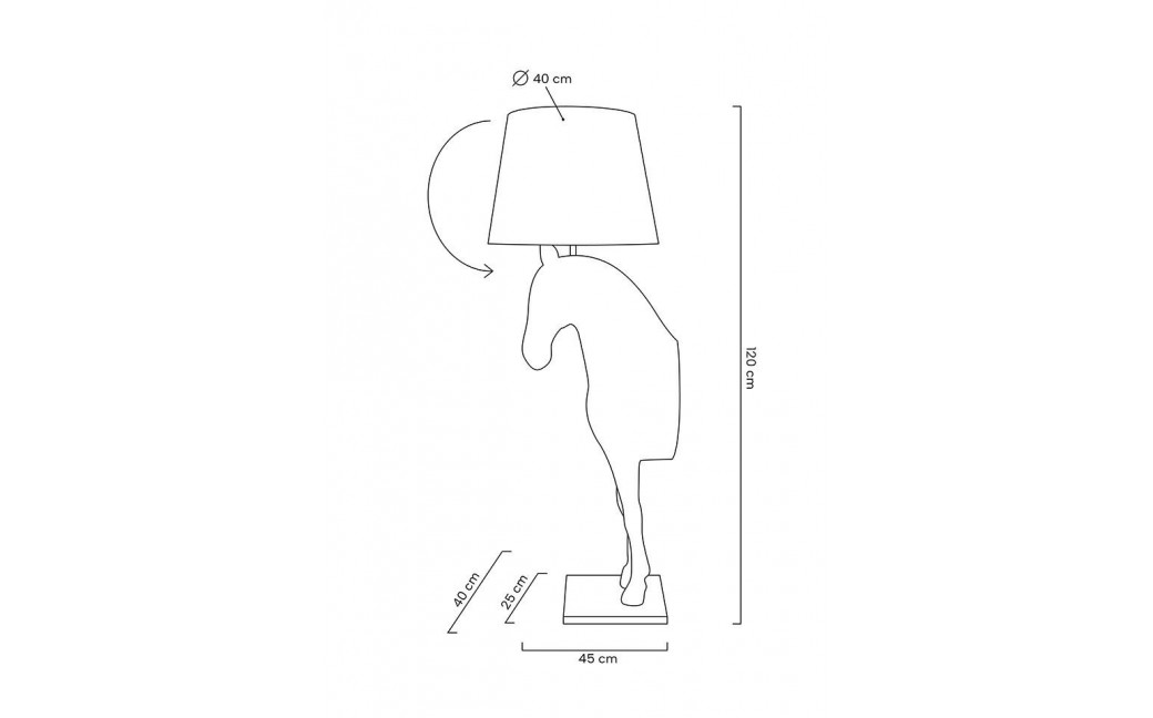 King Home Lampa podłogowa KOŃ HORSE STAND S czarna - włókno szklane (MSE1501100429)
