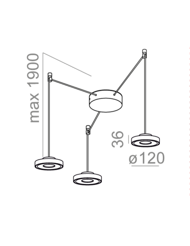 Aqform KARI LED 230V SPIDER pendant 8W 450lm 50592 - product 2