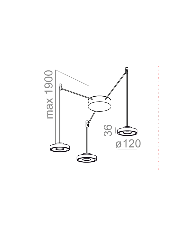 LED pendant lamps - Aqform KARI LED 230V SPIDER pendant 8W 450lm 50592 - product kolory-swiatla.pl 2