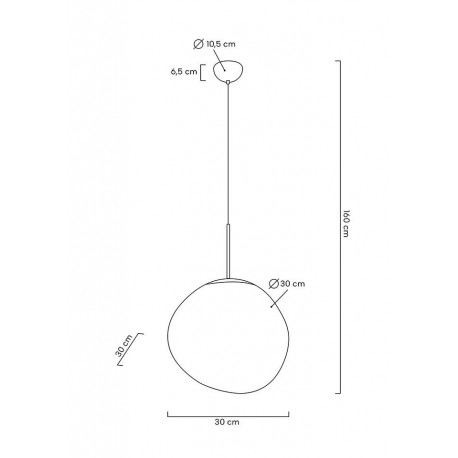 King Home MOOSEE lampa wisząca FUSION 30 miedziana - akryl (MSE1501100424)