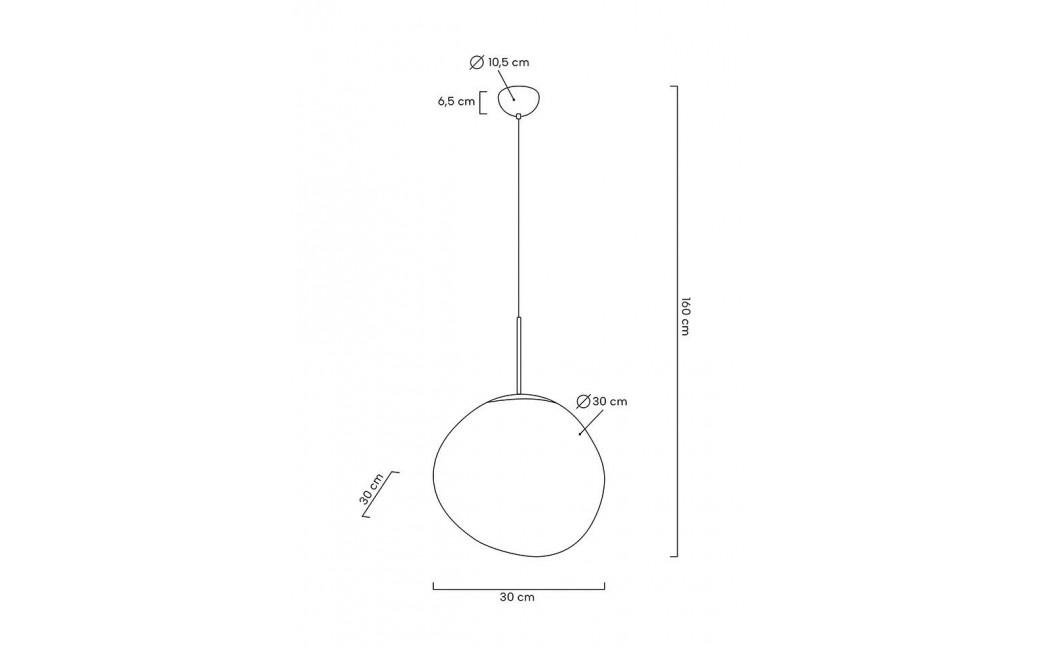 King Home MOOSEE lampa wisząca FUSION 30 miedziana - akryl (MSE1501100424)