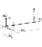 LED pendant lamps - Aqform LENS LINE Pendant 180x89 LC 13.5W 1510lm 50468 - product 2