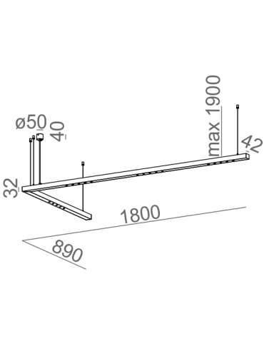 Aqform LENS LINE Wisząca 180x89 LC 13,5W 1510lm 50468 - produkt 2