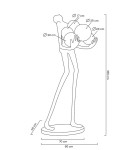 Designer floor lamps - King Home MOOSEE floor lamp HUMAN PREMIUM - fiberglass, glass (MSE1501100339) - product 12